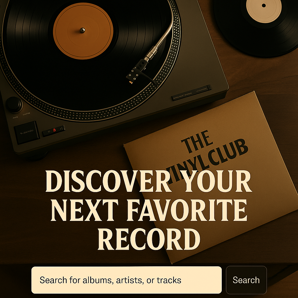 Turntable playing a vinyl record with a sleeve on a wooden surface
